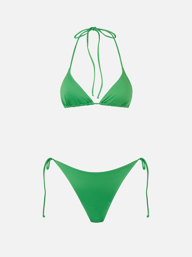 Grüner Triangel-Bikini für Damen