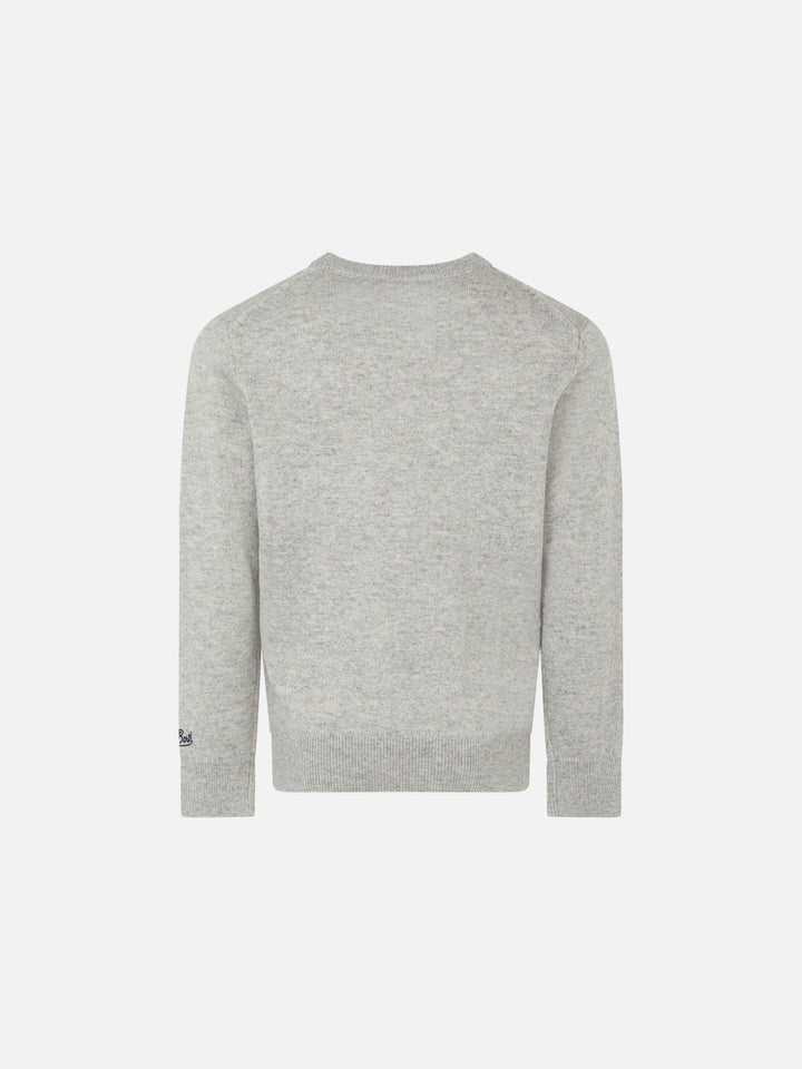Maglione grigio da bambino stampa To be posh