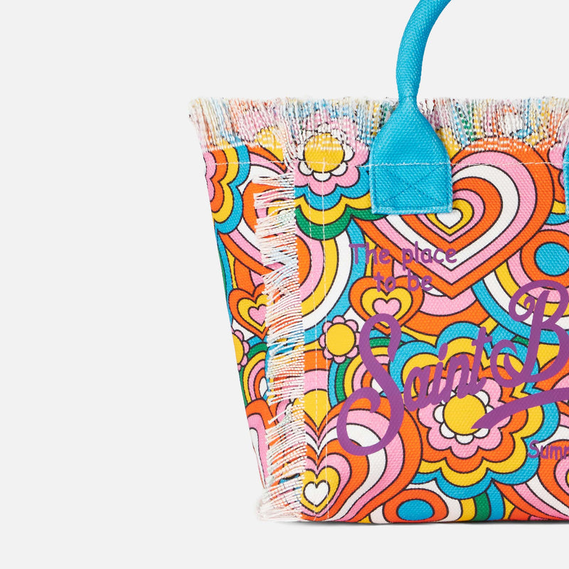 Borsa a mano Colette in tela di cotone multicolore