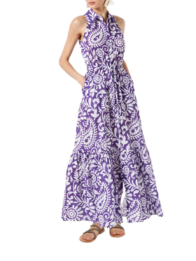Neckholder-Kleid für Damen mit Paisley-Print