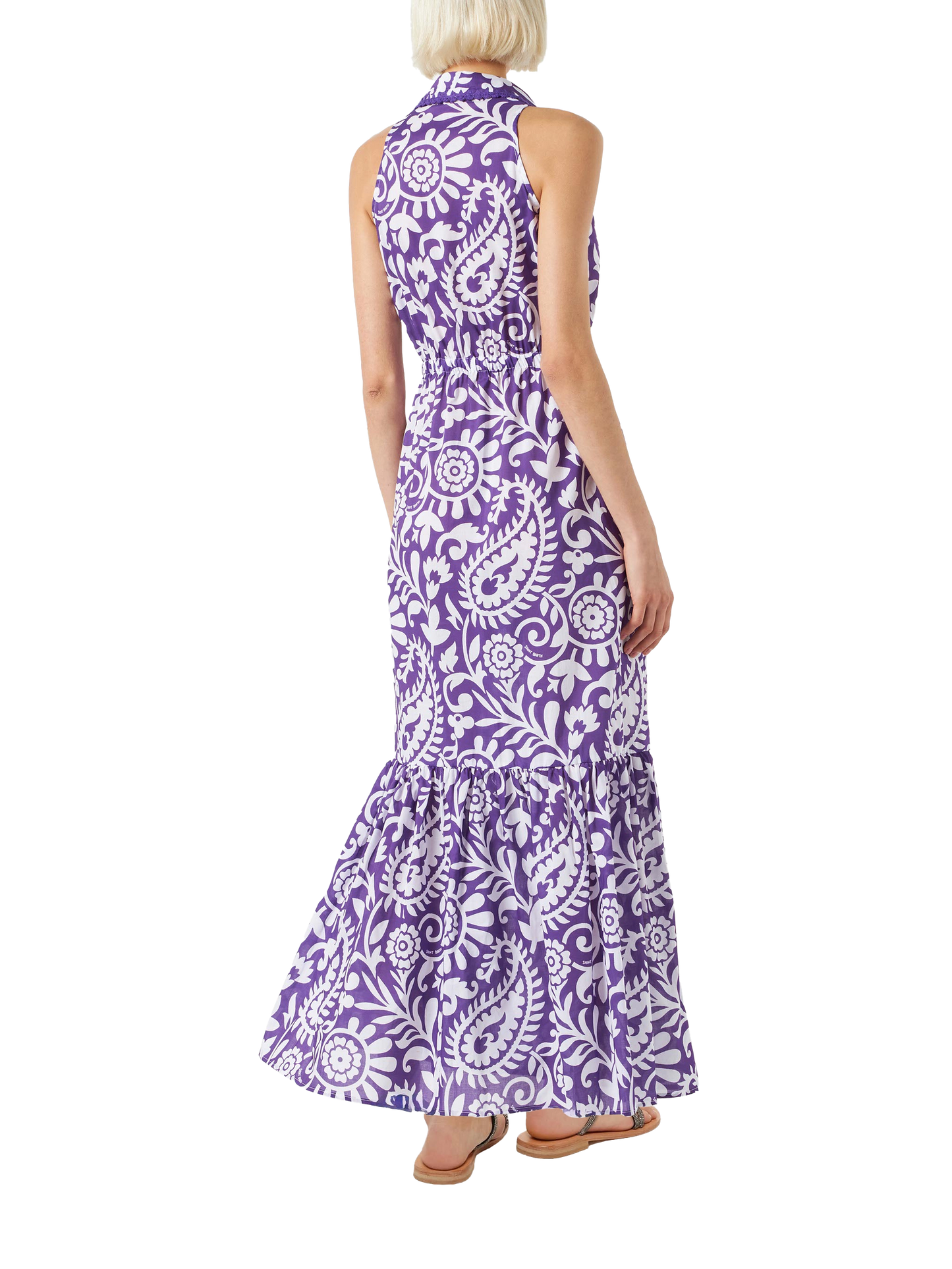Neckholder-Kleid für Damen mit Paisley-Print