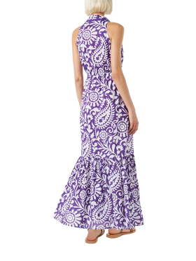 Neckholder-Kleid für Damen mit Paisley-Print