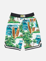 Costume da bagno con stampa hawaiana stile surf