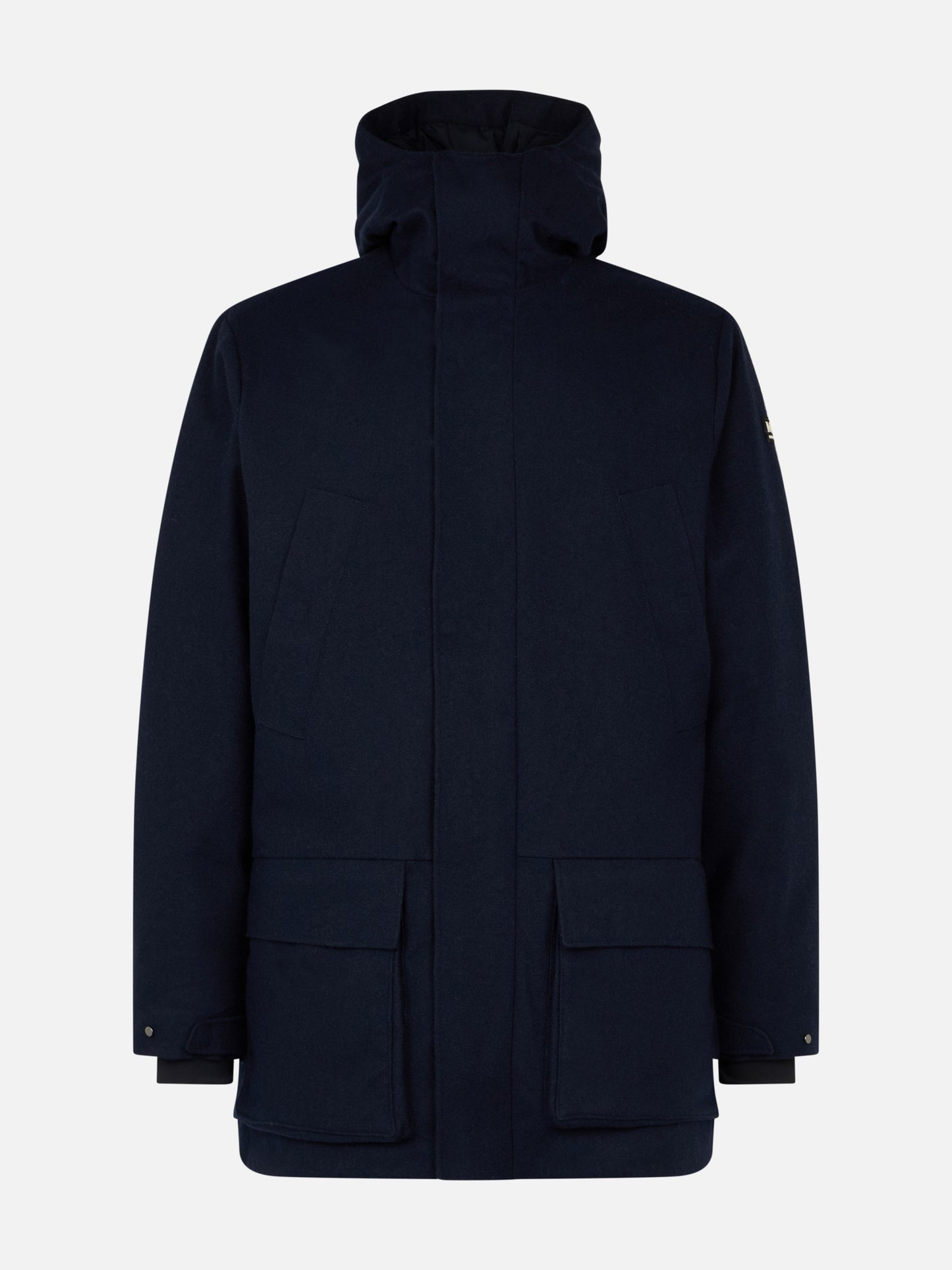 Marineblaue Parkajacke mit Kapuze für Herren Voyager