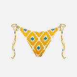 Woman swim briefs with ikat print