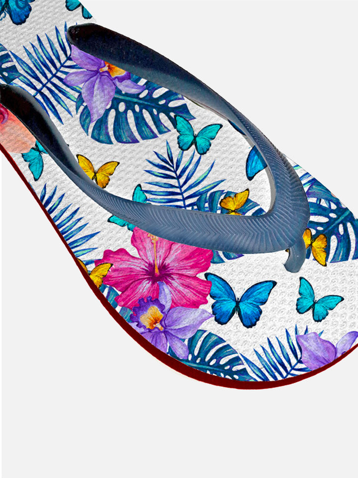 Flip-Flops für Damen mit Schmetterlingsdruck