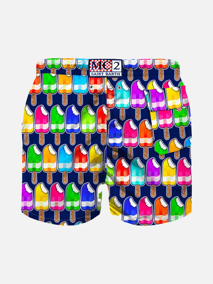 Boy swim shorts with Ice Cream Print - MC2 Saint Barth