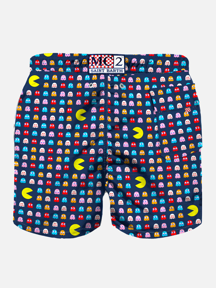 Pac-Man© print light fabric swim shorts | Pac-Man© Special Edition - MC2 Saint Barth