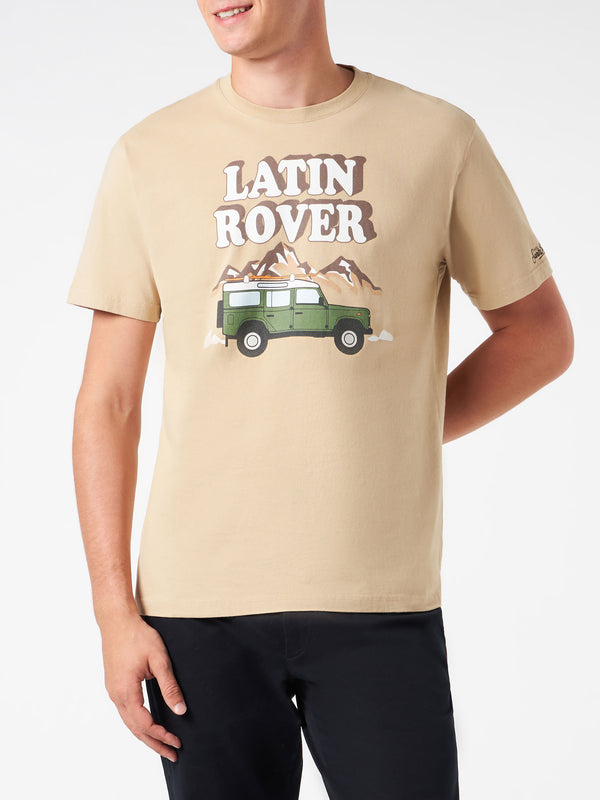 Man heavy cotton t-shirt with Latin Rover print