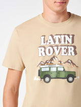 Herren-T-Shirt aus schwerer Baumwolle mit Latin Rover-Aufdruck