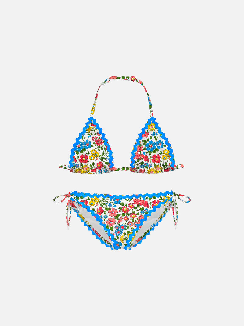 Mädchenbikini mit Blumenprint | Hergestellt aus Liberty-Stoff