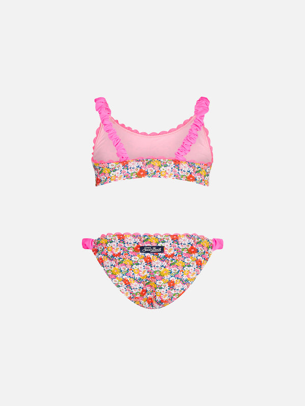 Girl bralette with Liberty flower print | Made with Liberty fabric