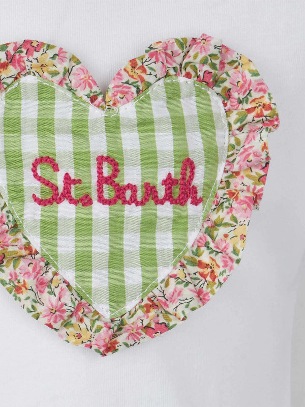 T-shirt da bambina con cuore