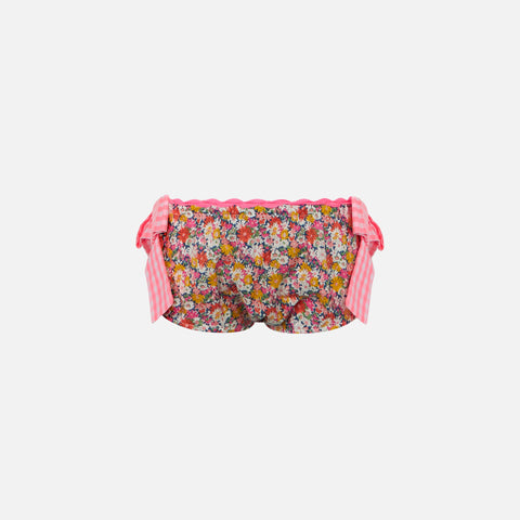 Girl swim briefs with multicolor flower pattern - MC2 Saint Barth