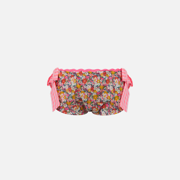 Slip da bagno da bambina con fantasia fiori multicolore