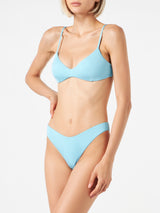 Bikini da donna a bralette colore azzurro