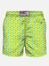 Light fabric man swim shorts starfish print