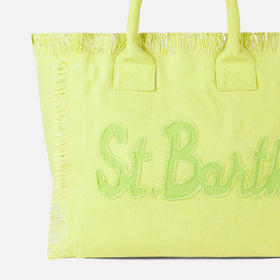 Vanity light green canvas shoulder bag - MC2 Saint Barth