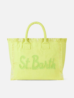 Vanity light green canvas shoulder bag - MC2 Saint Barth