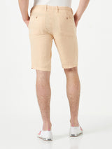 Beige Linen Bermuda Short