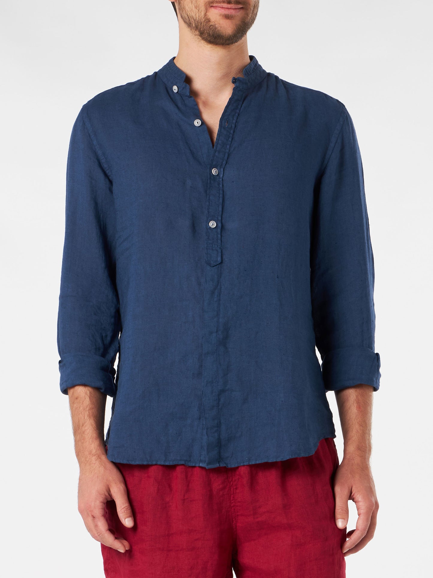 Man blue shirt