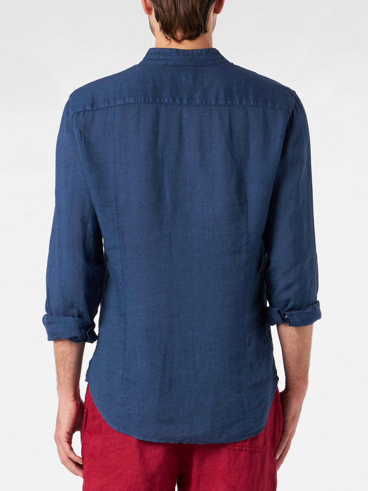 Man blue shirt