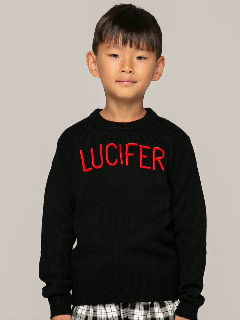 Maglia da bambino con ricamo Lucifer