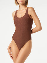 Woman lurex one piece swimsuit