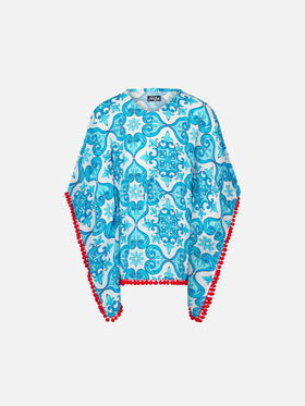 Girl caftan with maiolica print - MC2 Saint Barth