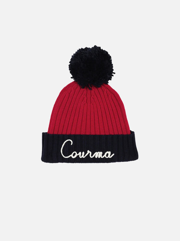 Man beanie with pompon