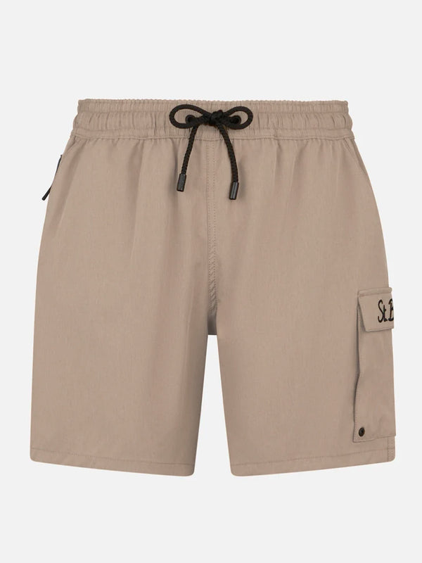 Herren beige Comfort Travel Badeshorts