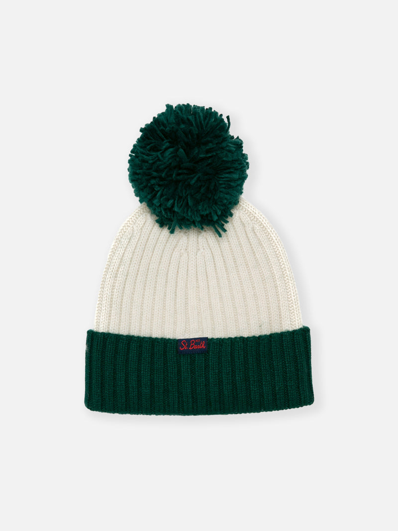 Cappello da uomo con ricamo Cortina e pompon