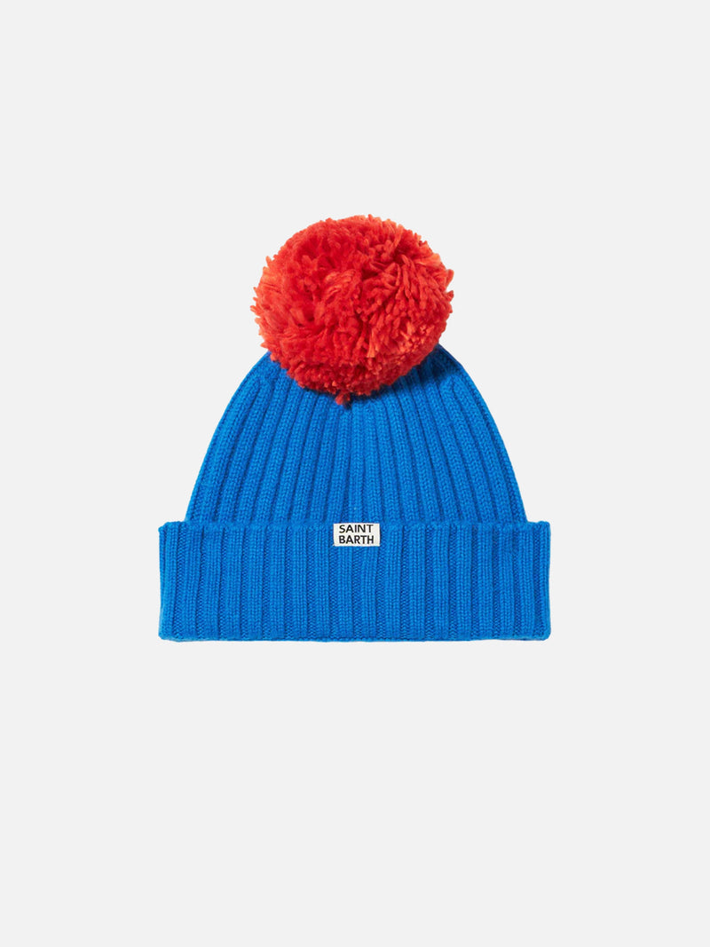 Man beanie with pompon