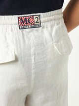 White linen bermuda shorts