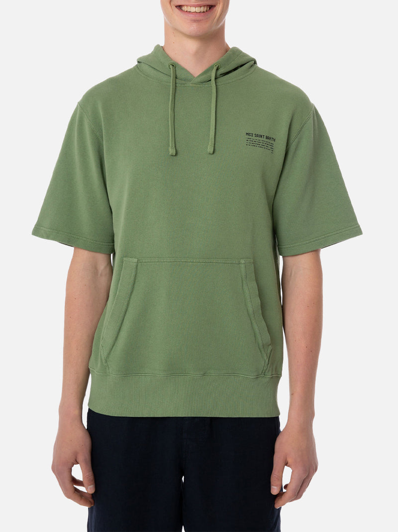 Man short sleeve hoodie