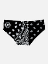 Black bandanna swim briefs