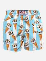 Man classic swim shorts with Cornetto print | ALGIDA® SPECIAL EDITION