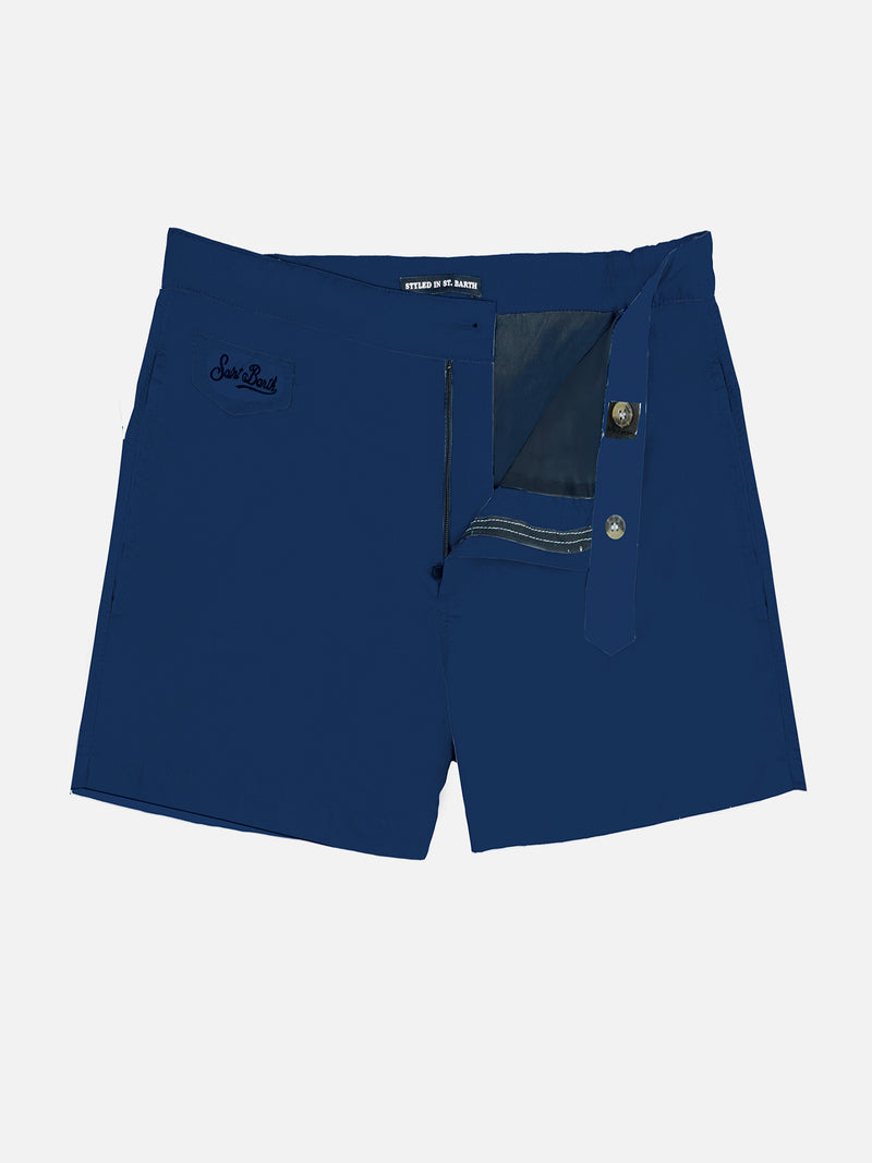 Blue man swim shorts