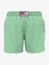 Acid green delavè man swim shorts