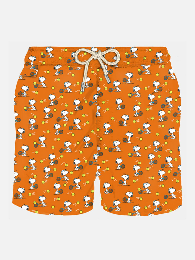 Man light fabric swim shorts with Tennis Snoopy print | SNOOPY - PEANUTS™ SPECIAL EDITION