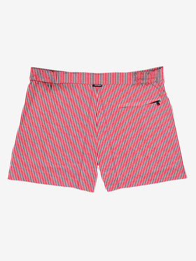 Badeshorts für Herren mit roten Streifen