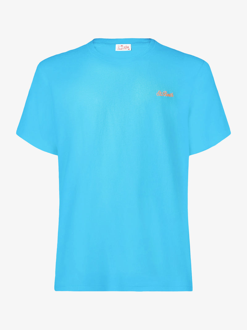 Man light-blue cotton t-shirt