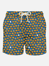 Light fabric man swim shorts Halloween print