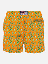 Man light fabric swim shorts with Mojito print