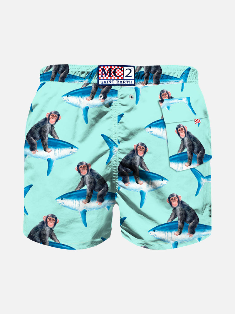 Badeshorts für Jungen mit Affenreiten