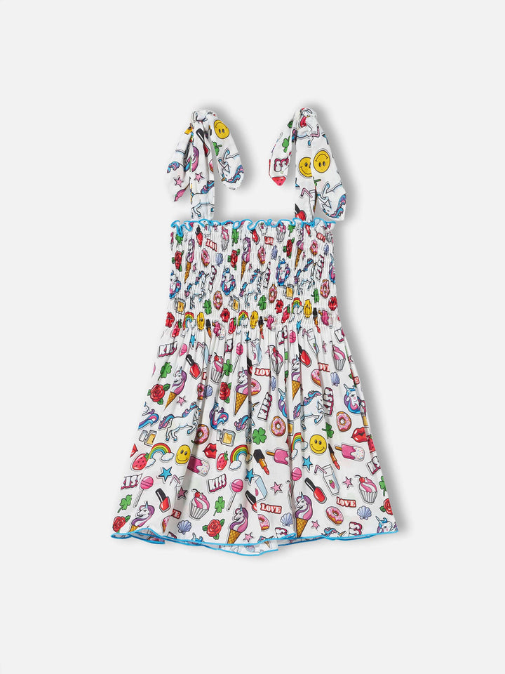 Abito in cotone Lola con stampa magic pop