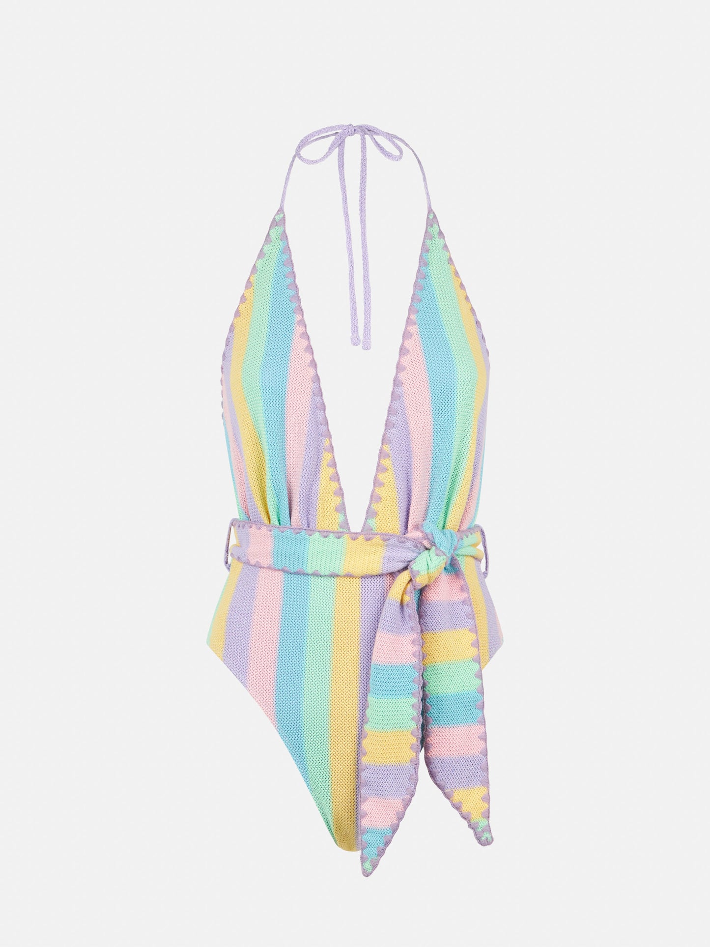 Costume intero Axelle in crochet color pastello