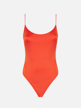 Shiny orange one piece swimsuit - MC2 Saint Barth