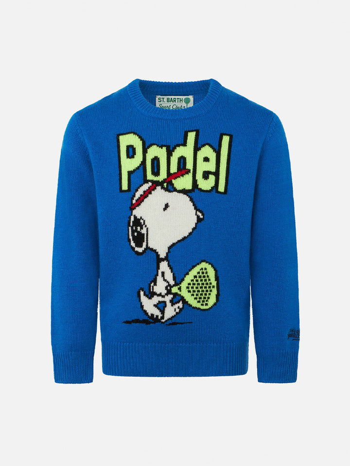 Rundhalspullover für Jungen mit Snoopy-Padel-Jacquard | SNOOPY – PEANUTS™ SPECIAL EDITION