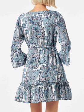 Woman short dress with paisley print - MC2 Saint Barth